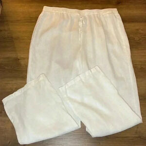 Company Ellen Tracy Women’s XL Linen White Pants